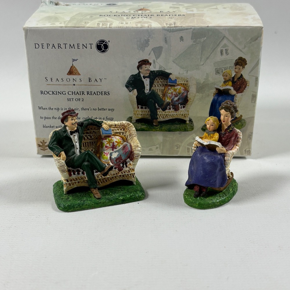 Department 56 Seasons Bay Rocking Chair Readers Set of 2 Figurines 56.53422